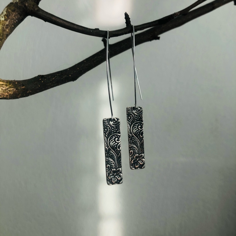 COPY - Sterling Silver handcrafted floral Earrings
